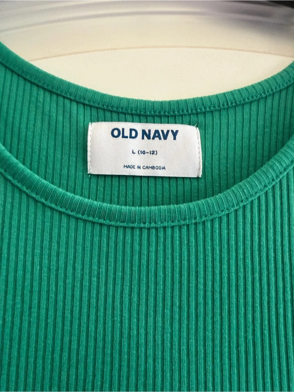 Old Navy Green Ribbed Tiered Tank Dress